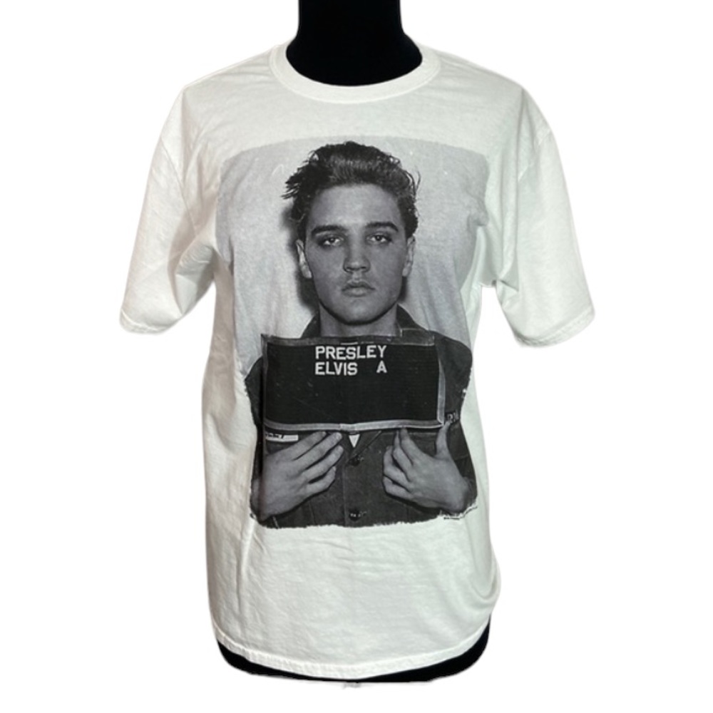 Elvis Presley Army Tee Shirt White Cotton